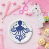 タコ（明るい背景） ペーパープレート (パーティー)