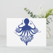 タコ（明るい背景） 招待状 (スタンド正面)