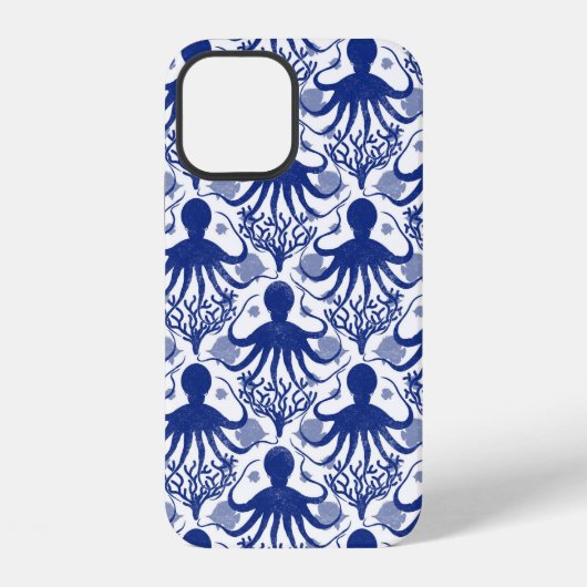 タコ（明るい背景） iPhoneケース (裏面)