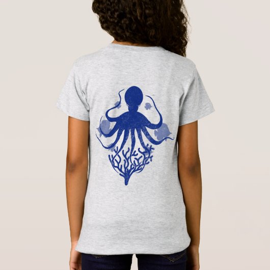 タコ（明るい背景） Tシャツ (裏面)
