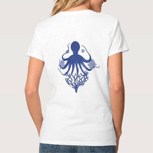 タコ（明るい背景） Tシャツ (裏面)