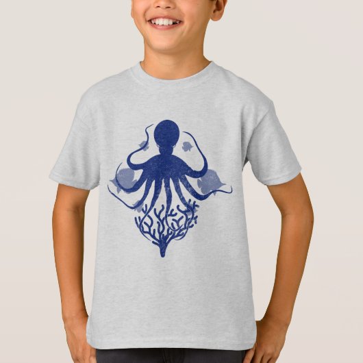 タコ(明るい背景) Tシャツ (正面)