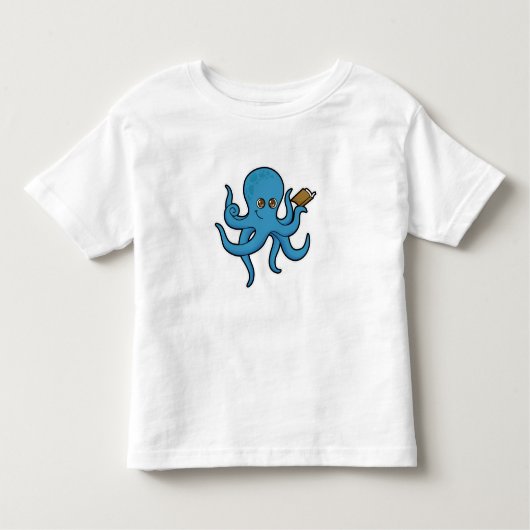 タコ（本あり） トドラーTシャツ (正面)
