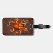 タコ 海のモンスター クラゲポッド ビンテージ ラゲッジタグ (裏面横)