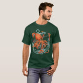 タコ 海の生き物 いかり 海洋動物 ギフト たこ Tシャツ (正面フル)