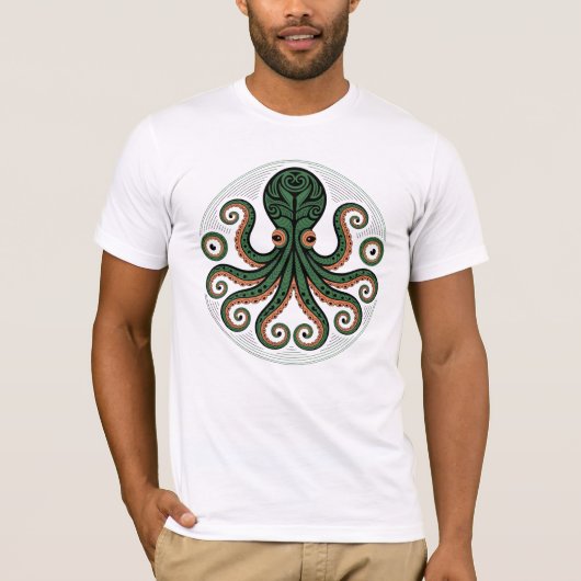 タコ 海洋部族 Tシャツ (正面)
