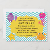 タコ　海　生活　写真　誕生日　招待状 招待状 (裏面)