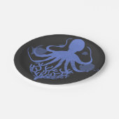 タコ（濃い背景） ペーパープレート (アングル)