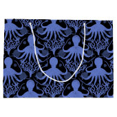 タコ（濃い背景） ラージペーパーバッグ (裏面)