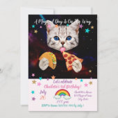 タコ、猫、ピザ 招待状 (正面)