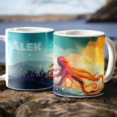 タコ – 適応知性がある可能 – パーソナライズされた コーヒーマグカップ