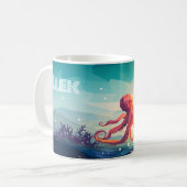 タコ – 適応知性がある可能 – パーソナライズされた コーヒーマグカップ (正面左)