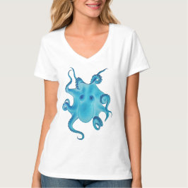 タコ 電気の海 青いクラーケン 壮麗なる海洋 Tシャツ