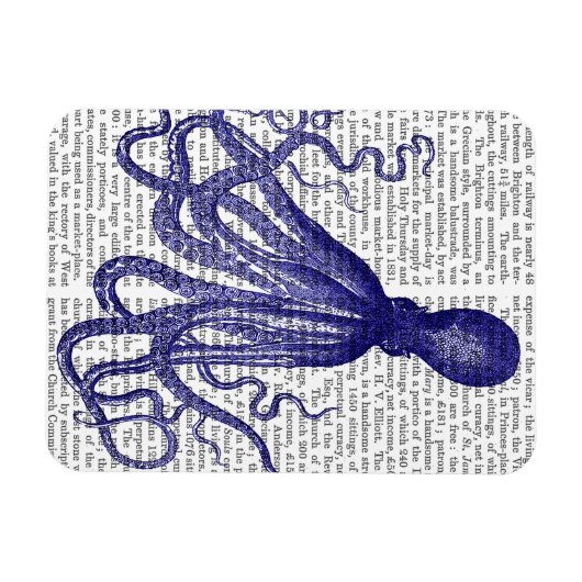 タコ（青） 5 マグネット (横)