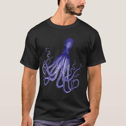 タコ(青) 5 Tシャツ (正面)