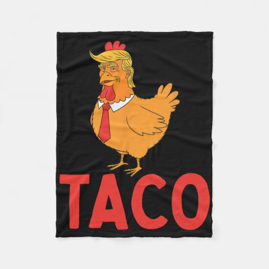 タコ、面白いタコ、トランプはいつも逃げる  フリースブランケット (正面)