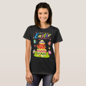 タコ 魚 イースター エッグ タコ ハッピーイースター Tシャツ (正面フル)