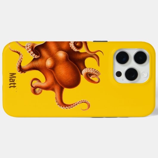 タコ（黄色） Case-Mate iPhoneケース (裏面 (横))