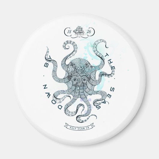 タコ – Salt Club 76 – 海の下 マグネット (正面)