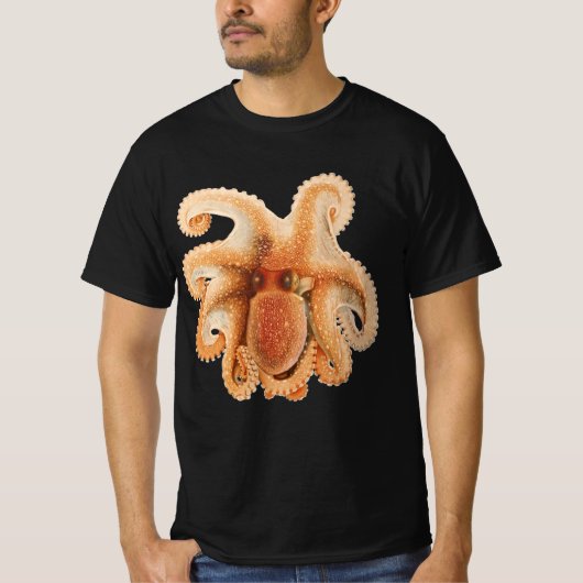 タコ Salutii、ヴィンテージ海洋水生動物 Tシャツ (正面)