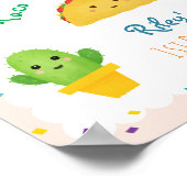 タコAパーティー | Fiestaをテーマにした誕生日標識 ポスター (角)