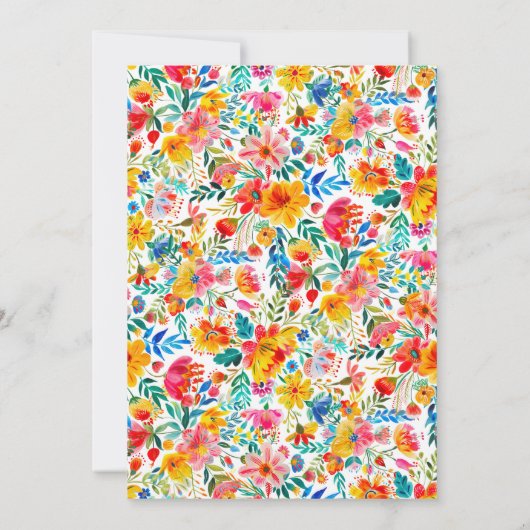 タコ'Bourツインズフローラフィエスタベイビーシャワー 招待状 (裏面)