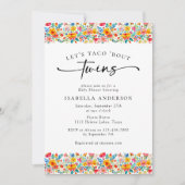 タコ'Bourツインズフローラフィエスタベイビーシャワー 招待状 (正面)