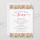 タコ'Bourツインズフローラフィエスタベイビーシャワー 招待状 (正面)