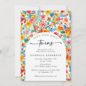 タコ'Bourツインズフローラフィエスタベイビーシャワー 招待状 (正面)