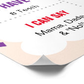 タコBour a Three-Esta誕生日3歳サイン ポスター (角)