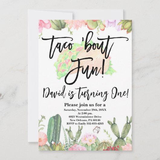 タコ'Boutおもしろい,タコ'Boutおもしろいサボスファースト・フィエスタ 招待状 (正面)