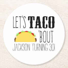 タコBoutバースデーパーティー ラウンドペーパーコースター