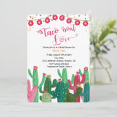 タコ'Bout Love Cactus Bridal Shower Invitation 招待状 (スタンド正面)