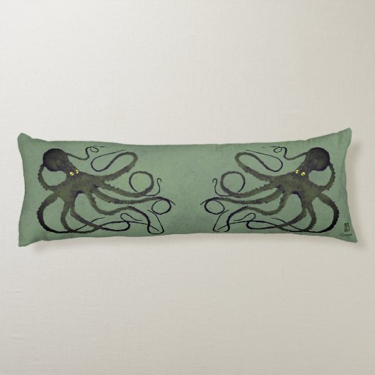 タコonセージ緑 – 抱き枕 (裏面)