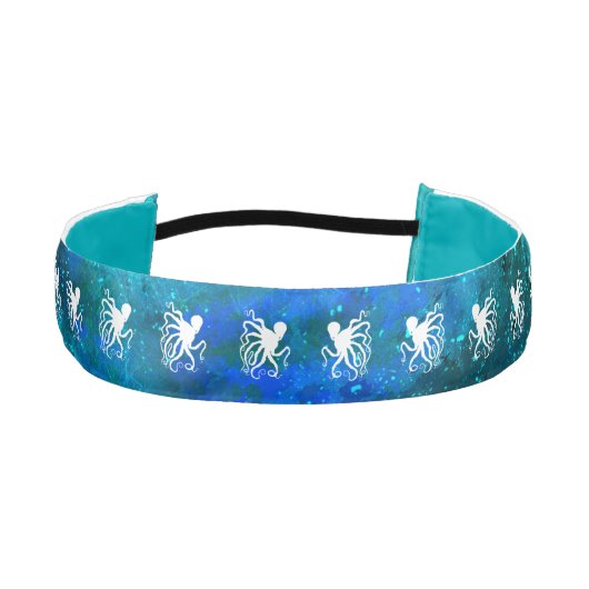 タコon Blue-green 1.5インチ – ヘッドバンド (正面)
