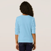 タコon Two Tone Blue ❤ – 基本長袖T Tシャツ (裏面フル)