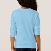 タコon Two Tone Blue ❤ – 基本長袖T Tシャツ (裏面)