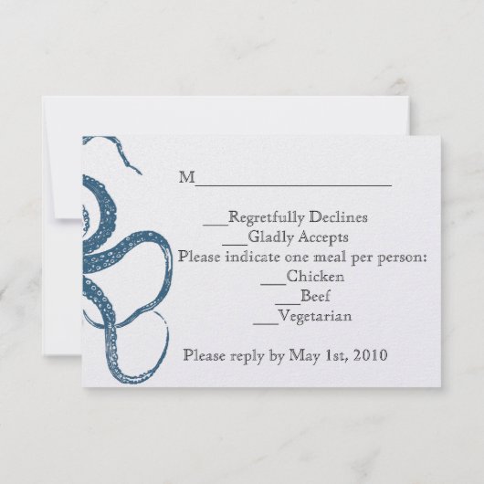 タコRSVP 出欠カード (裏面)