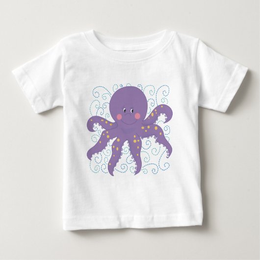 タコTシャツとギフト（紫） ベビーTシャツ (正面)