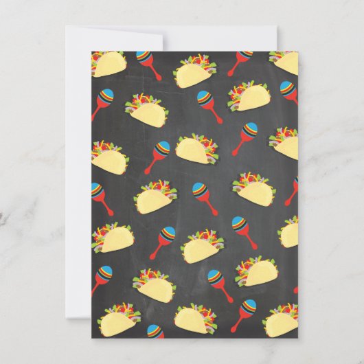 タコTwosday火曜日メキシカンフィエスタ2nd誕生日 招待状 (裏面)