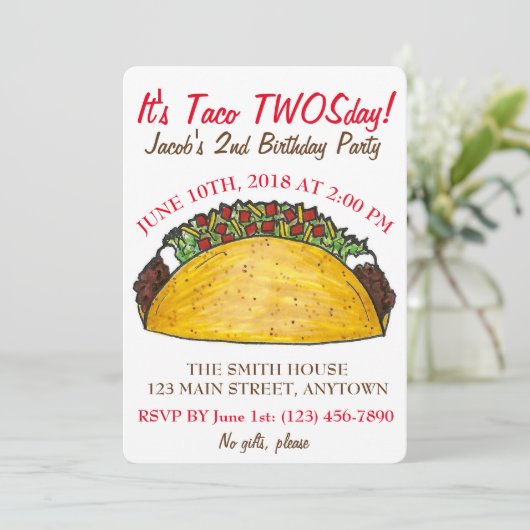 タコTWOSday火曜日2nd誕生日パーティーフェスタ 招待状 (スタンド正面)