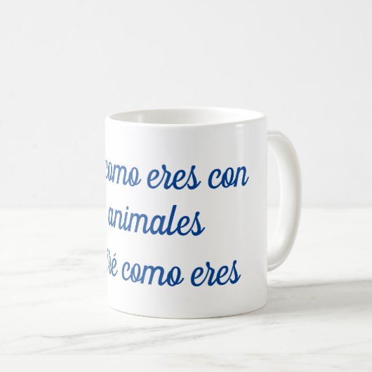 タザディメコモエレスコンロスアニマレス コーヒーマグカップ (正面右)