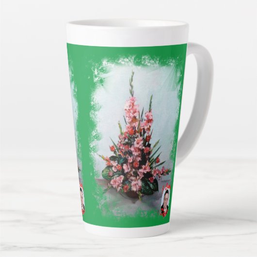 タザデカフェラテボデゴンデフロレス カフェラテマグ (右アングル)