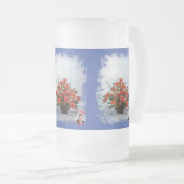 タザデクリスタルエスメリラドボデゴンデフロレス フロストグラスビールジョッキ (正面右)