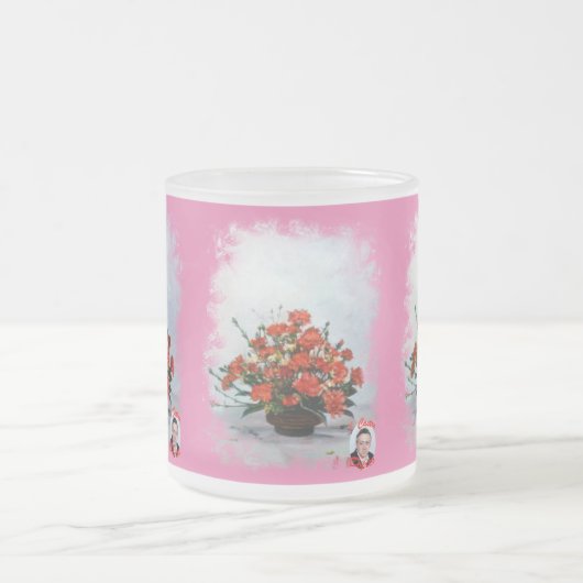 タザデクリスタルエスメリラドボデゴンデフロレス フロストグラスマグカップ (中央)