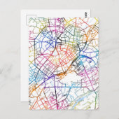 タシケントウズベキスタンの地図 ポストカード (正面/裏面)