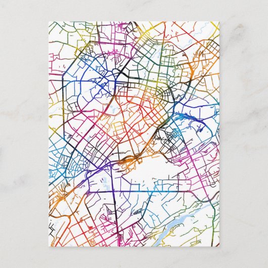 タシケントウズベキスタンの地図 ポストカード (正面)