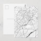 タシケント ウズベキスタン 地図 ポストカード (正面/裏面)