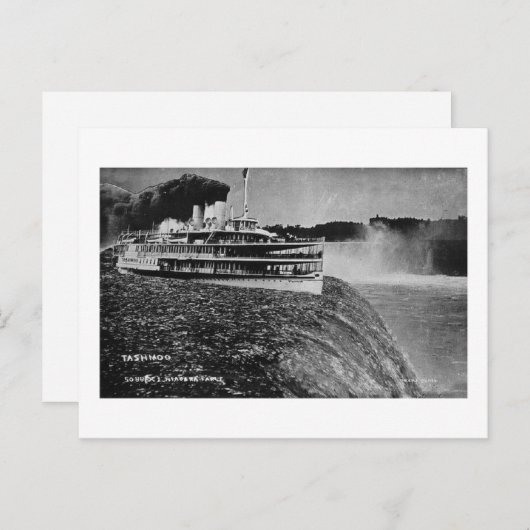 タシュムーオーバーナイアグラ滝ヴィンテージトリックフォト ポストカード (正面/裏面)