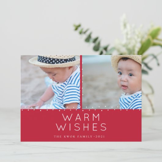 タシンプルイディング水玉模様フレーム写真 シーズンカード (スタンド正面)